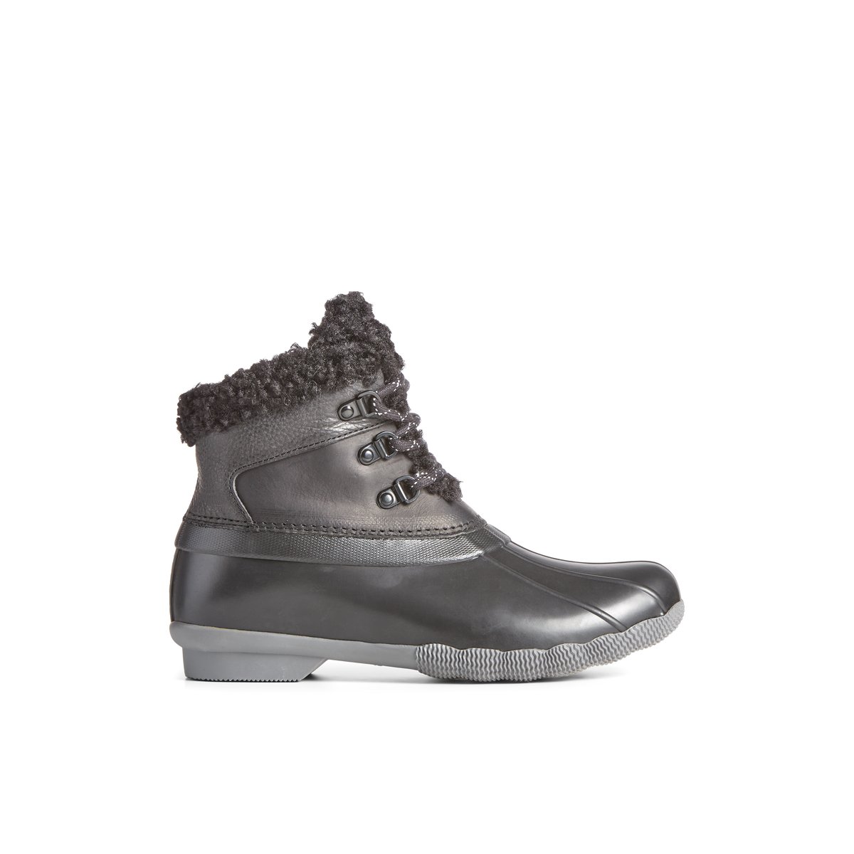 Saltwater Alpine Leather Duck Boot Black Women s Duck Rain Boots Sperry Canada